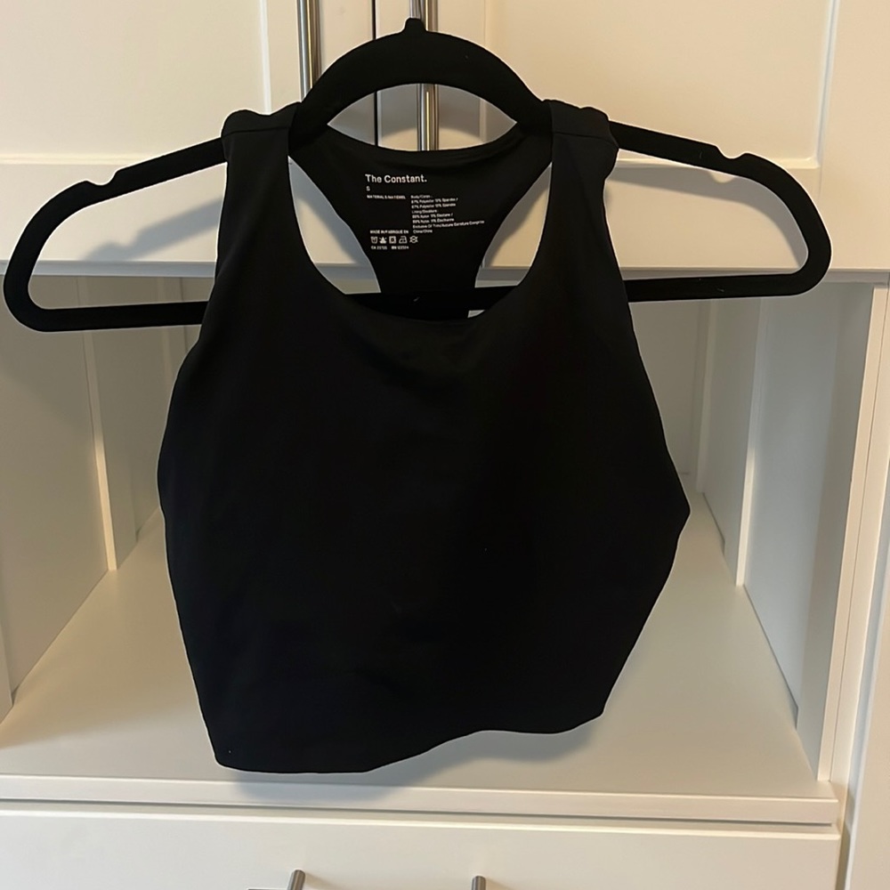 The Constant Cropped workout top/ long lined sports bra